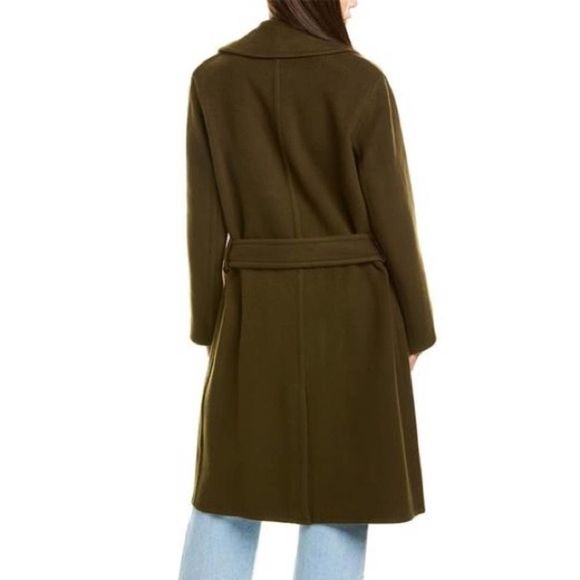 Vince Patch Pocket Wool-Blend Coat Pine Olive Size large - Picture 3 of 15